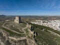 Ruins of the Almohad castle of the Star in the municipality of Teba, Malaga province, Spain.