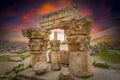 Ruins in amman citadel jordan Royalty Free Stock Photo