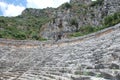 The ruins of an amphitheater of an ancient city in Turkey near Antalya