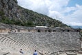 The ruins of an amphitheater of an ancient city in Turkey near Antalya