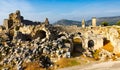 Ruins of amphitheater in ancient Lycian city of Xanthos, Turkey