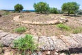 Ruins of ancent greek Altar in Agrigento, Sicily Royalty Free Stock Photo