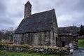 Ruins of ancient and abandoned St. Kevins Church, Glendalough, Ireland Royalty Free Stock Photo