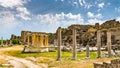 Ruins of the ancient agora of Side in Turkey