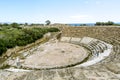 Ruins and ancient amphitheatre in the ancient city of Salamis in