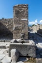 Ruins of the ancient archaeological site in Pompeii, Italy Royalty Free Stock Photo