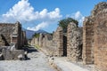 Ruins of the ancient archaeological site in Pompeii, Italy Royalty Free Stock Photo