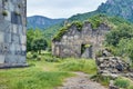 Ruins of the ancient armenian monastery Akhtala Royalty Free Stock Photo