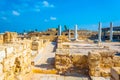 Ruins of ancient bathhouse at Caesarea in Israel