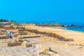 Ruins of ancient bathhouse at Caesarea in Israel