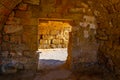 Ruins of ancient bathhouse at Caesarea in Israel