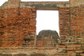 Ruins of Ancient Buildings in Wat Mahathat Temple Ayutthaya Historical Park, Thailand