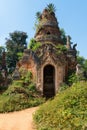 Ruins of ancient Burmese Buddhist pagoda Royalty Free Stock Photo