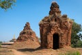 Ruins of ancient Burmese Buddhist pagodas Royalty Free Stock Photo