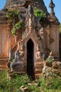 Ruins of ancient Burmese Buddhist pagodas Royalty Free Stock Photo