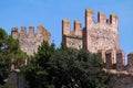 Ruins of the ancient Carrarese Castle in Este. Padua, Italy