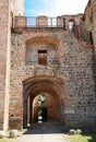 Ruins of the ancient Carrarese Castle in Este. Padua, Italy