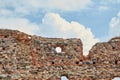 The ruins of an ancient castle in Latvia in the city of Ludza