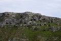 A ruins of an ancient cave church near Matera - Italy