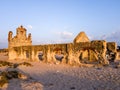 The ruins of an ancient church destroyed