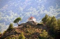 Ruins of ancient church in ghost town of Kayakoy, Turkey