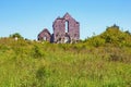 Ruins of ancient church. Montenegro, Ulcinj. Meadow near Old Town Shas