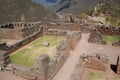 Ruins of ancient citadel of Inkas on the mountain, Pisac, Peru