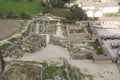 Ruins of ancient citadel of Inkas on the mountain, Pisac, Peru Royalty Free Stock Photo