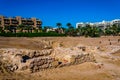 Ruins of ancient city Ayla in Aqaba, Jordan Royalty Free Stock Photo