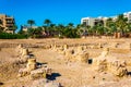 Ruins of ancient city Ayla in Aqaba, Jordan Royalty Free Stock Photo