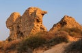 Ruins of ancient city of Biblical Ashkelon in Israel.