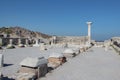 Ruins of the ancient city on the coast of the Aegean Sea