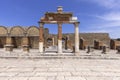 Ruins of an ancient city destroyed by the eruption of the volcano Vesuvius in 79 AD near Naples, Pompeii, Italy