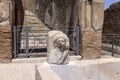 Ruins of an ancient city destroyed by the eruption of the volcano Vesuvius in 79 AD near Naples, Pompeii, Italy Royalty Free Stock Photo