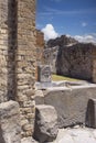 Ruins of an ancient city destroyed by the eruption of the volcano Vesuvius, Pompeii, Naples, Italy Royalty Free Stock Photo