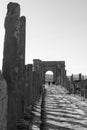 The Ruins of the ancient Roman City of Timgad in Batna, Algeria, built around 100 BC Royalty Free Stock Photo