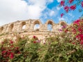 Ruins of ancient colosseum in North Africa