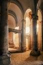 Ancient ruins of White church of Rose Valley in Cappadocia Royalty Free Stock Photo