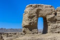 Ruins of the ancient earthen city of Jiaohe Royalty Free Stock Photo