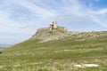 Ruins of ancient Enisala Fortress also referred as Heracleea Fortress on cloudy day in Dobrogea, Romania