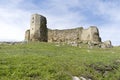 Ruins of ancient Enisala Fortress also referred as Heracleea Fortress on cloudy day in Dobrogea, Romania