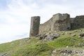 Ruins of ancient Enisala Fortress also referred as Heracleea Fortress on cloudy day in Dobrogea, Romania