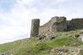 Ruins of ancient Enisala Fortress also referred as Heracleea Fortress on cloudy day in Dobrogea, Romania