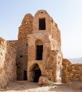 Ruins of ancient fortified Ksar Beni Barka in Tataouine, Tunisia
