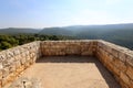 The ruins of the ancient fortress of the Crusaders in the north of Israel Royalty Free Stock Photo