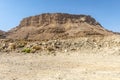 Ruins of the ancient fortress of Massada on the mountain near the dead sea in southern Israel Royalty Free Stock Photo