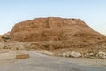 Ruins of the ancient fortress of Massada on the mountain near the dead sea in southern Israel Royalty Free Stock Photo