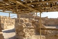 Ruins of the ancient fortress of Massada on the mountain near the dead sea in southern Israel Royalty Free Stock Photo