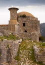 Ruins of an ancient fortress in mountains near Borsh, Albania