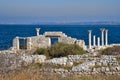 Ruins of Ancient Greek basilica in Chersonesus Royalty Free Stock Photo